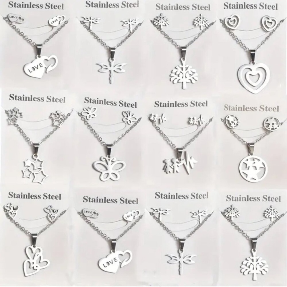 Stainless Steel Necklace Set NIP